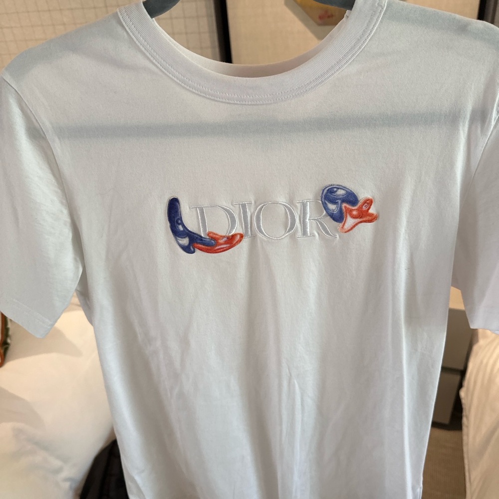 Dior x Kenny Scharf FW21 Collection Embroidered Logo White LARGE